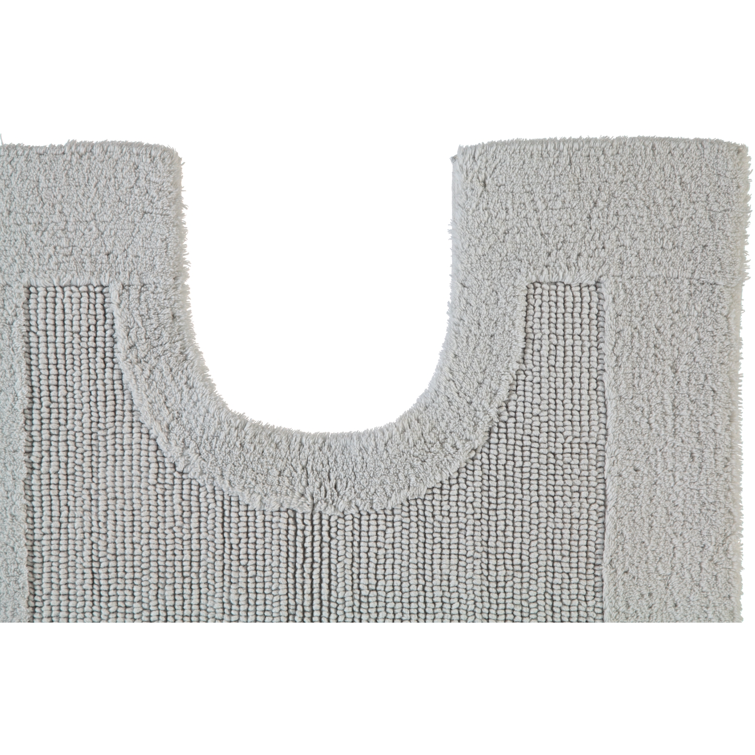 Rhomtuft - Badteppiche Prestige - Farbe: perlgrau - 11 - Toilettenvorlage mit Ausschnitt 60x60 cm