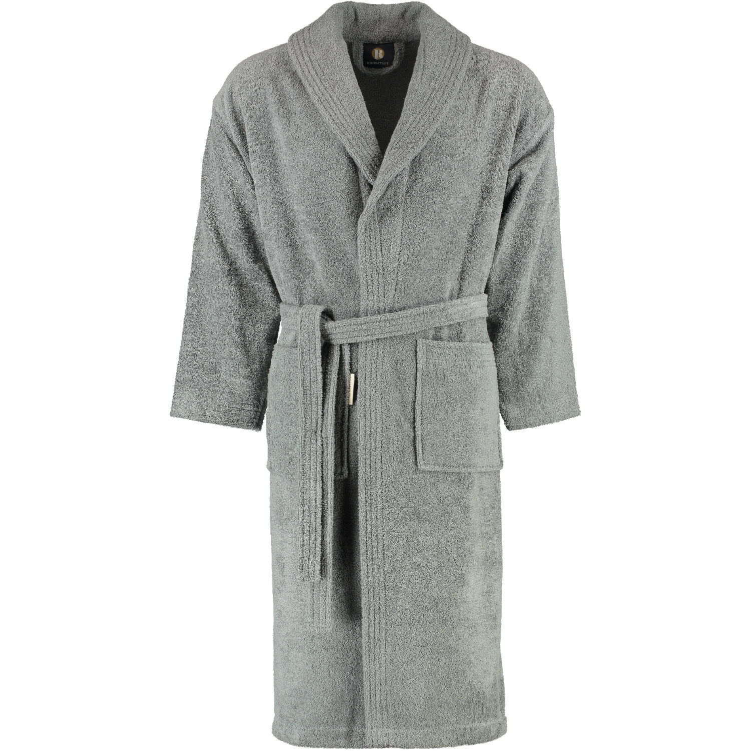Rhomtuft RHOMTUFT Bademäntel unisex Schalkragen Sir & Lady kiesel - 85