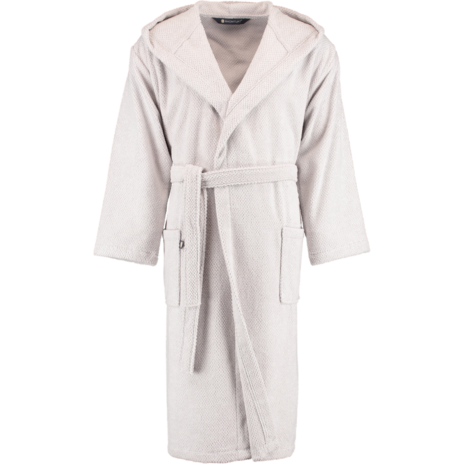 Rhomtuft - Bademantel Baronesse unisex - Farbe: perlgrau - 11 - L