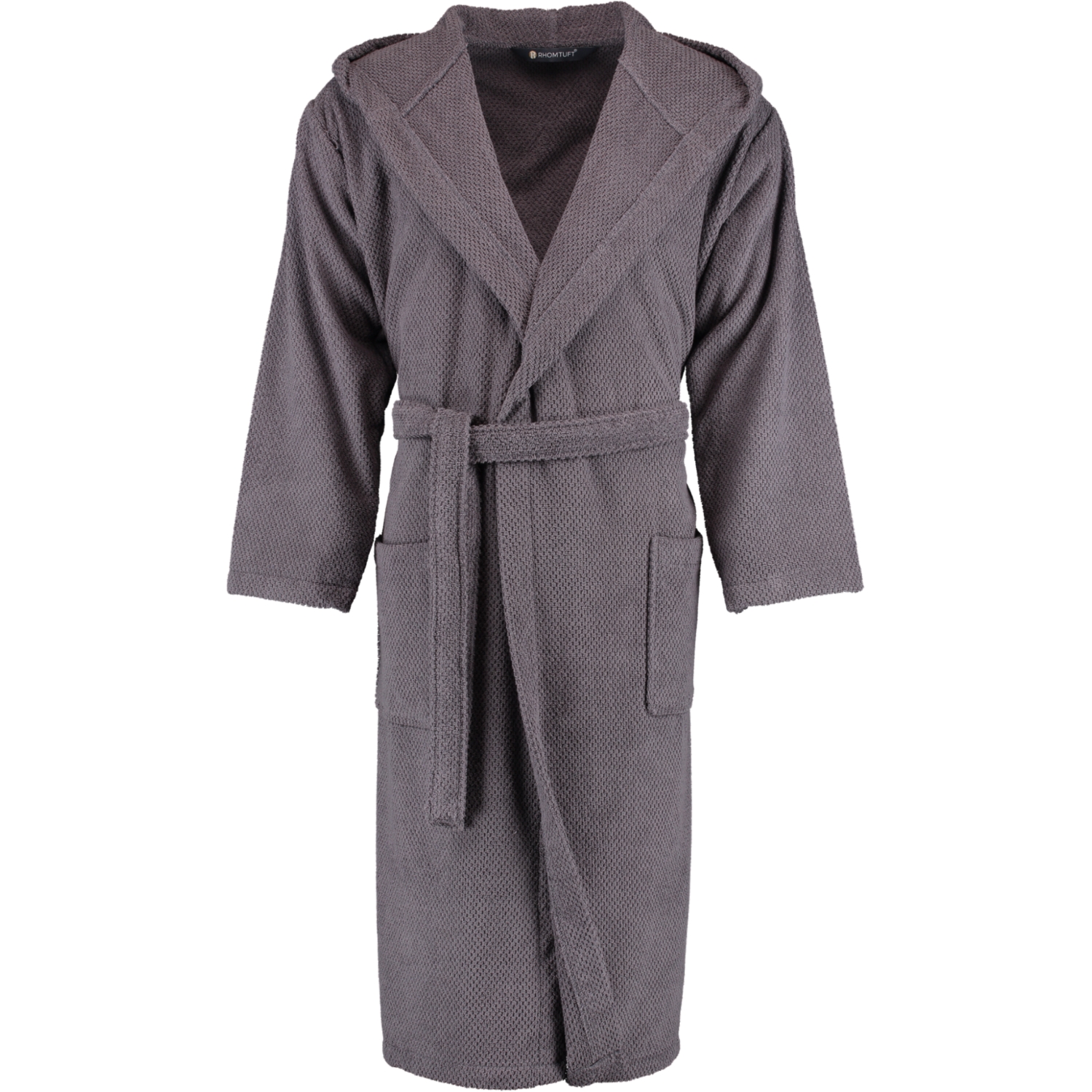 Rhomtuft RHOMTUFT Bademäntel unisex Kapuze Baronesse zinn - 02