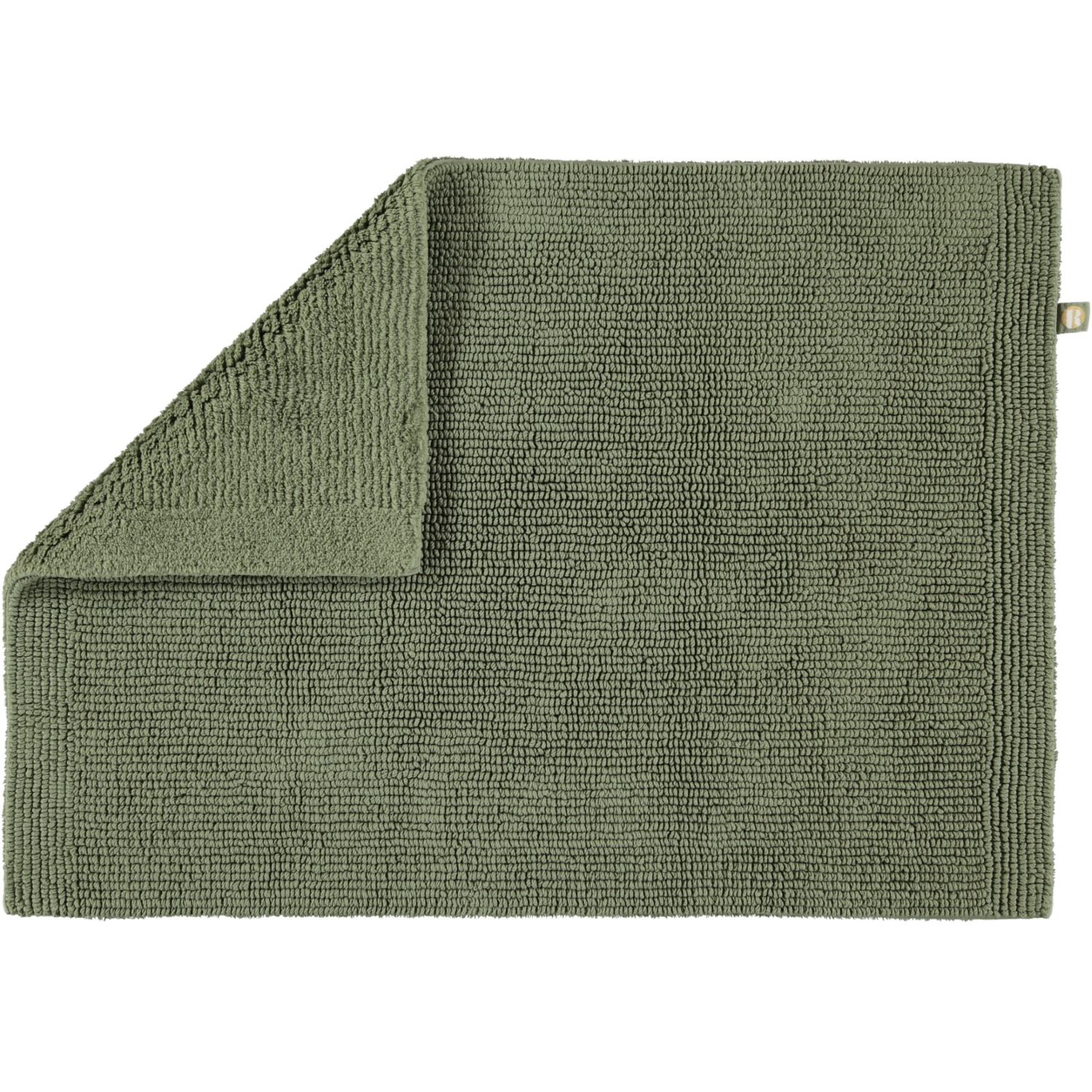 Rhomtuft - Badteppich Pur - Farbe: olive - 404 - 50x75 cm