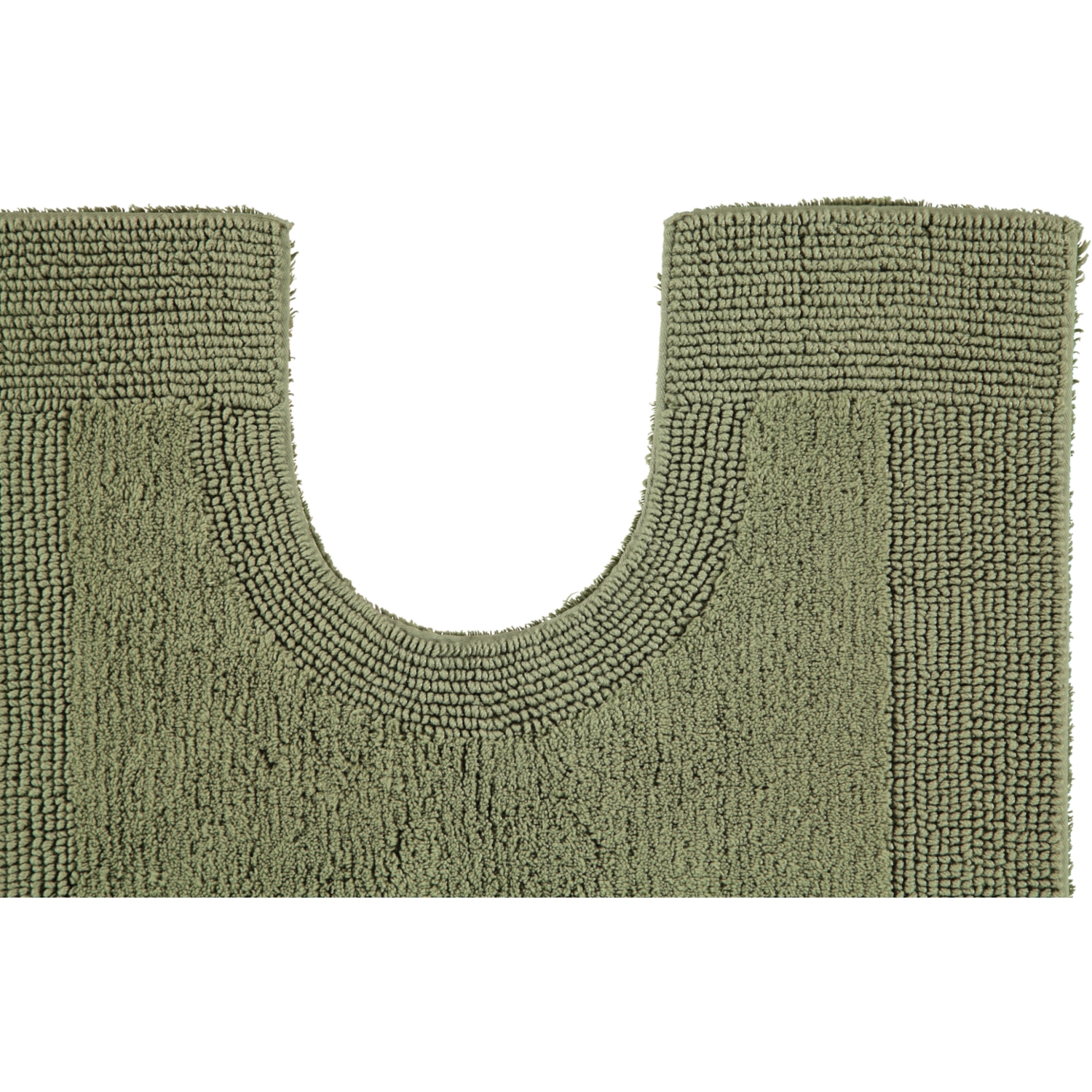 Rhomtuft - Badteppiche Prestige - Farbe: olive - 404 - Toilettenvorlage mit Ausschnitt 60x60 cm