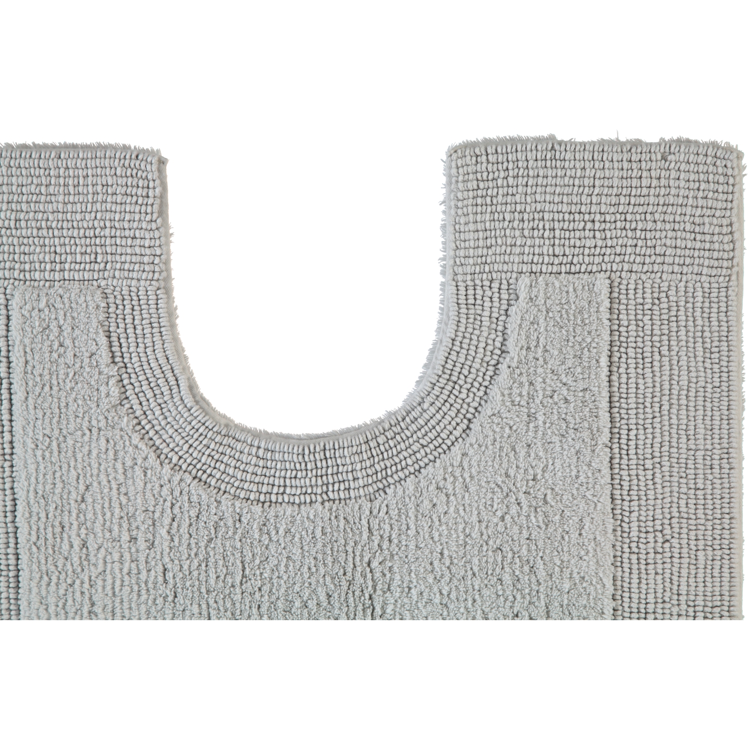 Rhomtuft - Badteppiche Prestige - Farbe: perlgrau - 11 - Toilettenvorlage mit Ausschnitt 60x60 cm