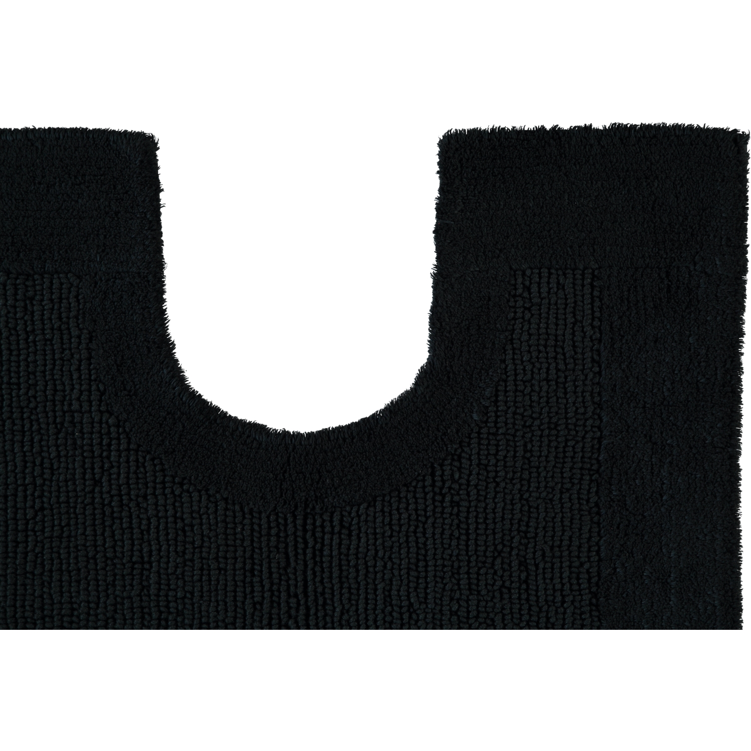 Rhomtuft - Badteppiche Prestige - Farbe: schwarz - 15 - Toilettenvorlage mit Ausschnitt 60x60 cm