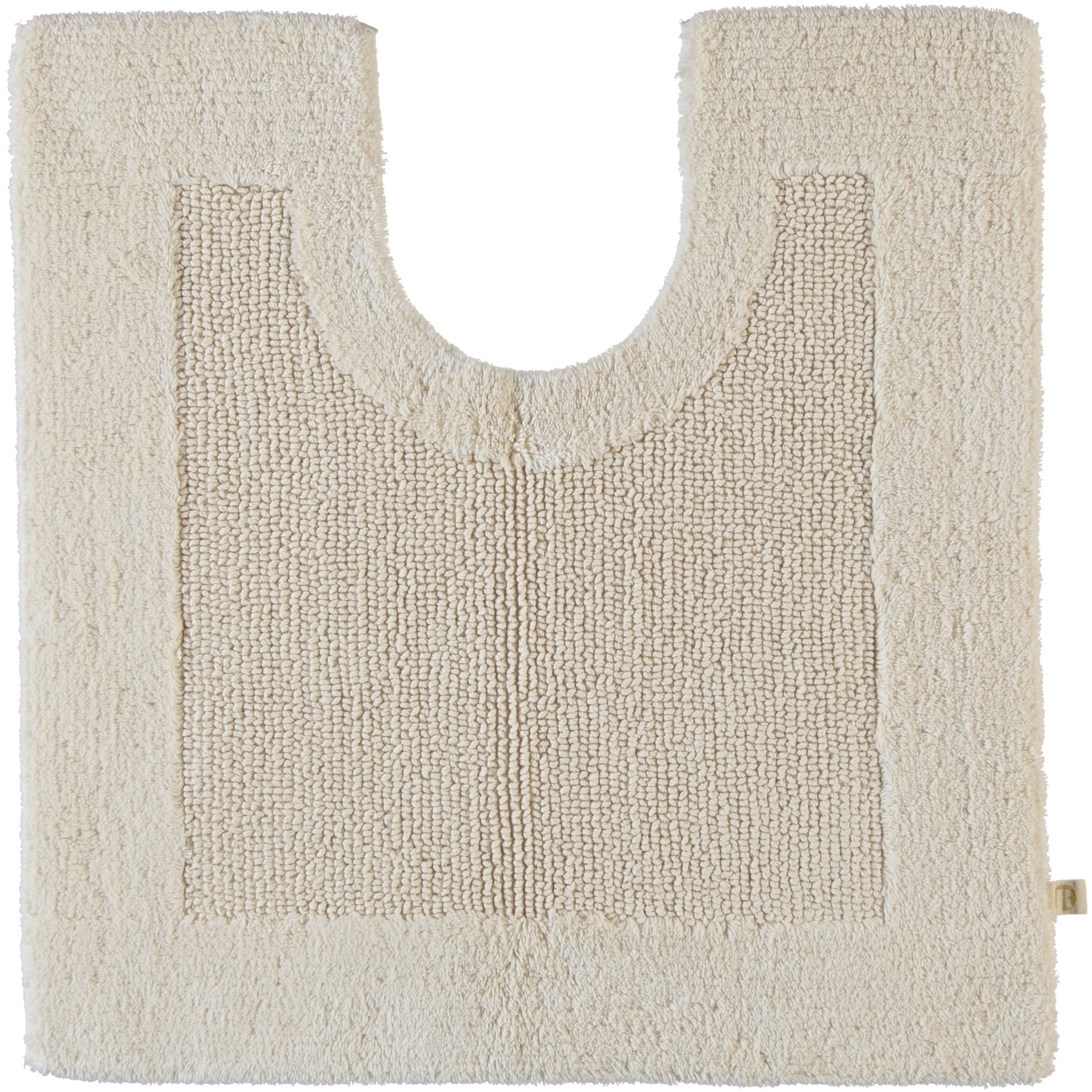 Rhomtuft - Badteppiche Prestige - Farbe: natur-jasmin - 20 - Toilettenvorlage mit Ausschnitt 60x60 cm