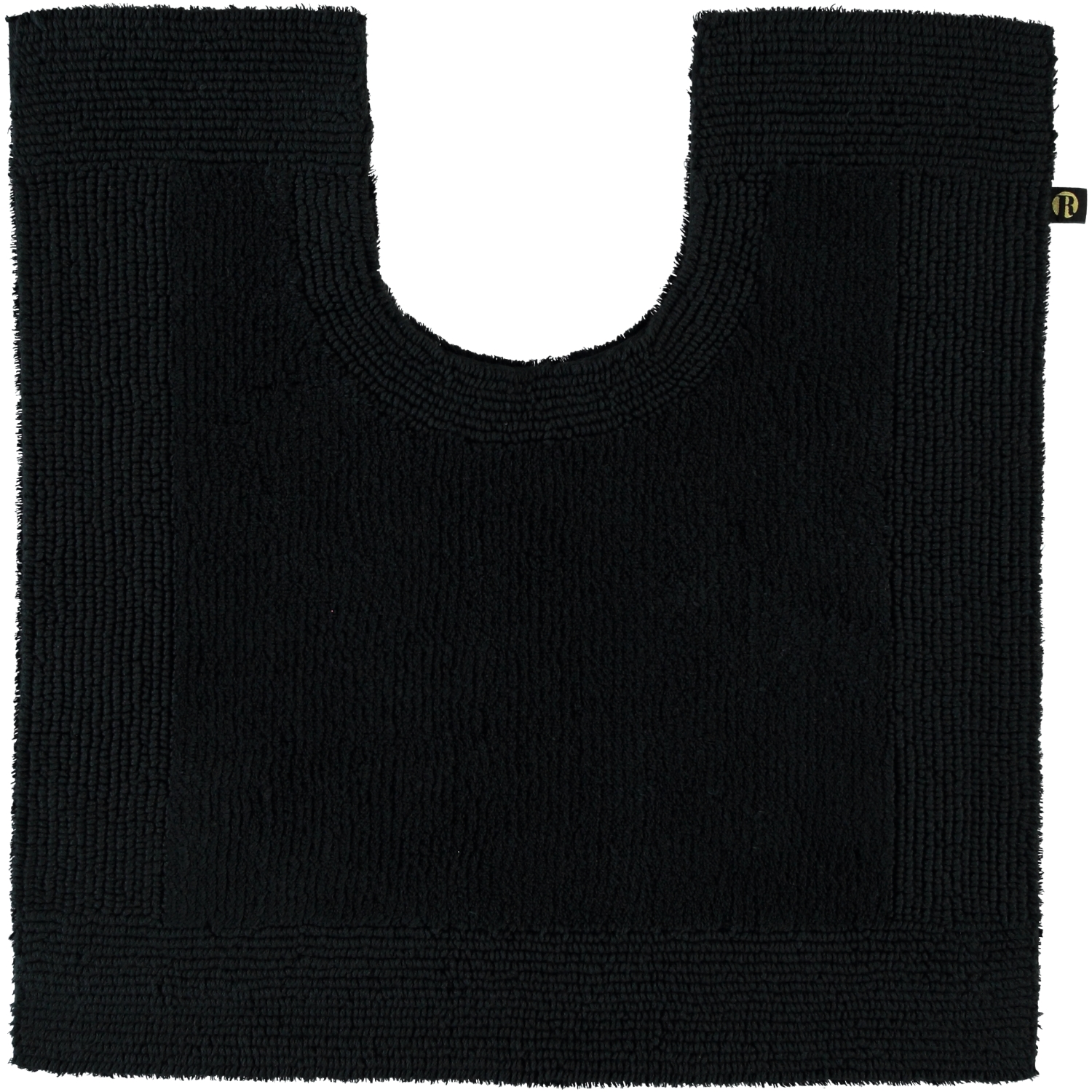 Rhomtuft - Badteppiche Prestige - Farbe: schwarz - 15 - Toilettenvorlage mit Ausschnitt 60x60 cm