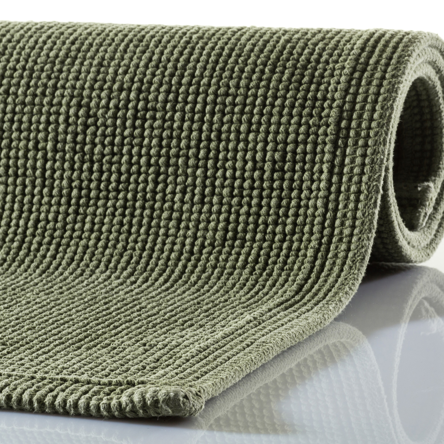 Rhomtuft - Badematte Plain - Farbe: olive - 404 - 60x90 cm