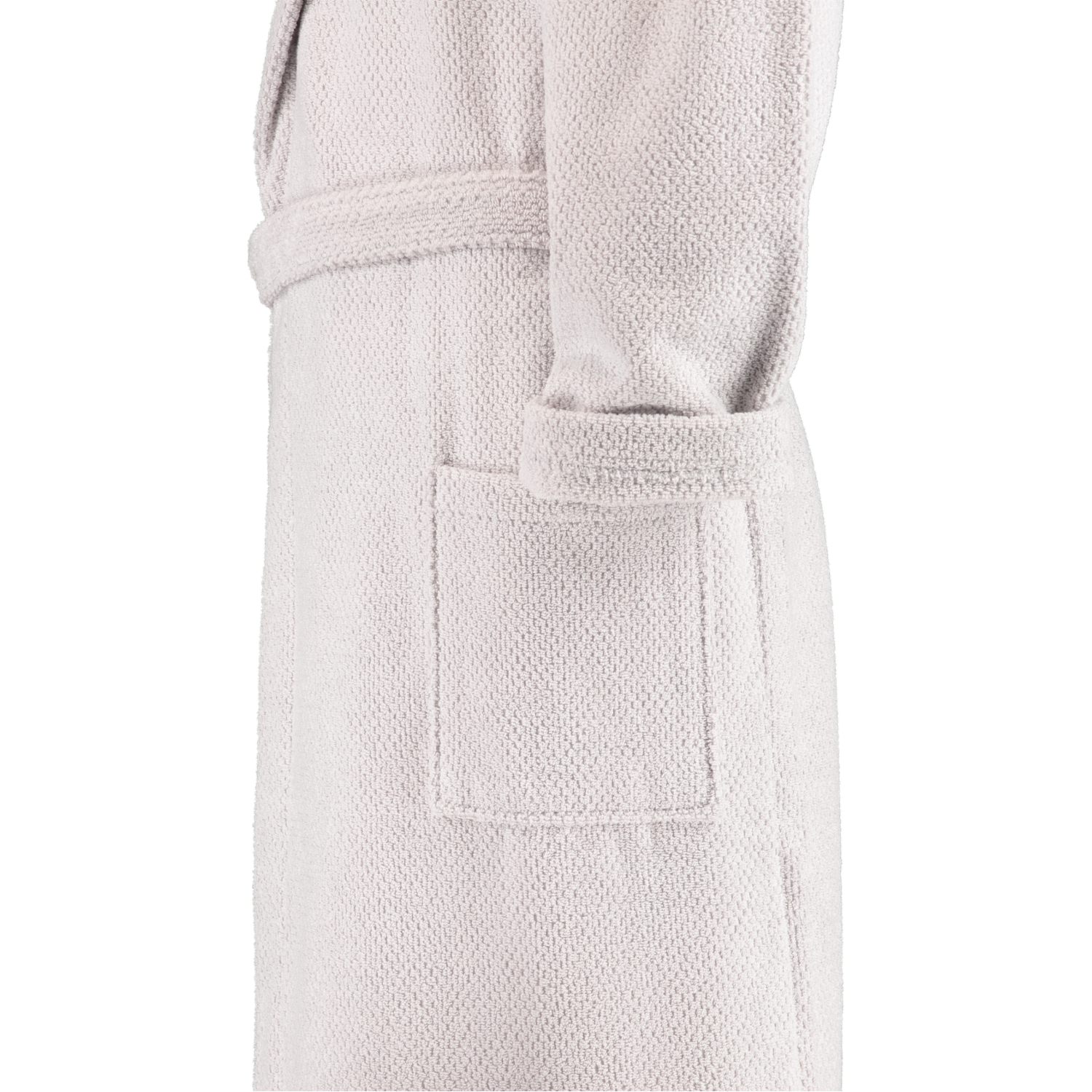 Rhomtuft - Bademantel Baronesse unisex - Farbe: perlgrau - 11 - L