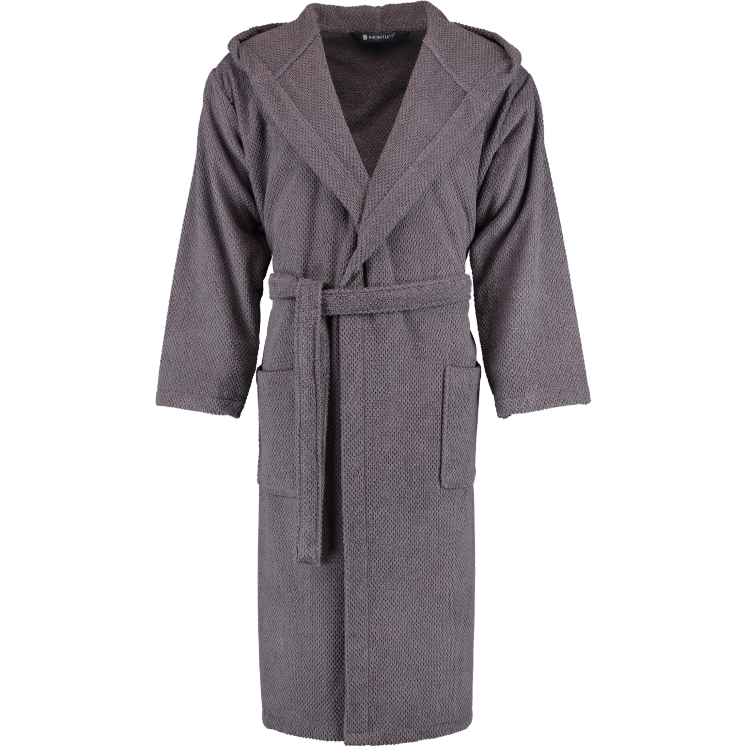 Rhomtuft RHOMTUFT Bademäntel unisex Kapuze Baronesse zinn - 02