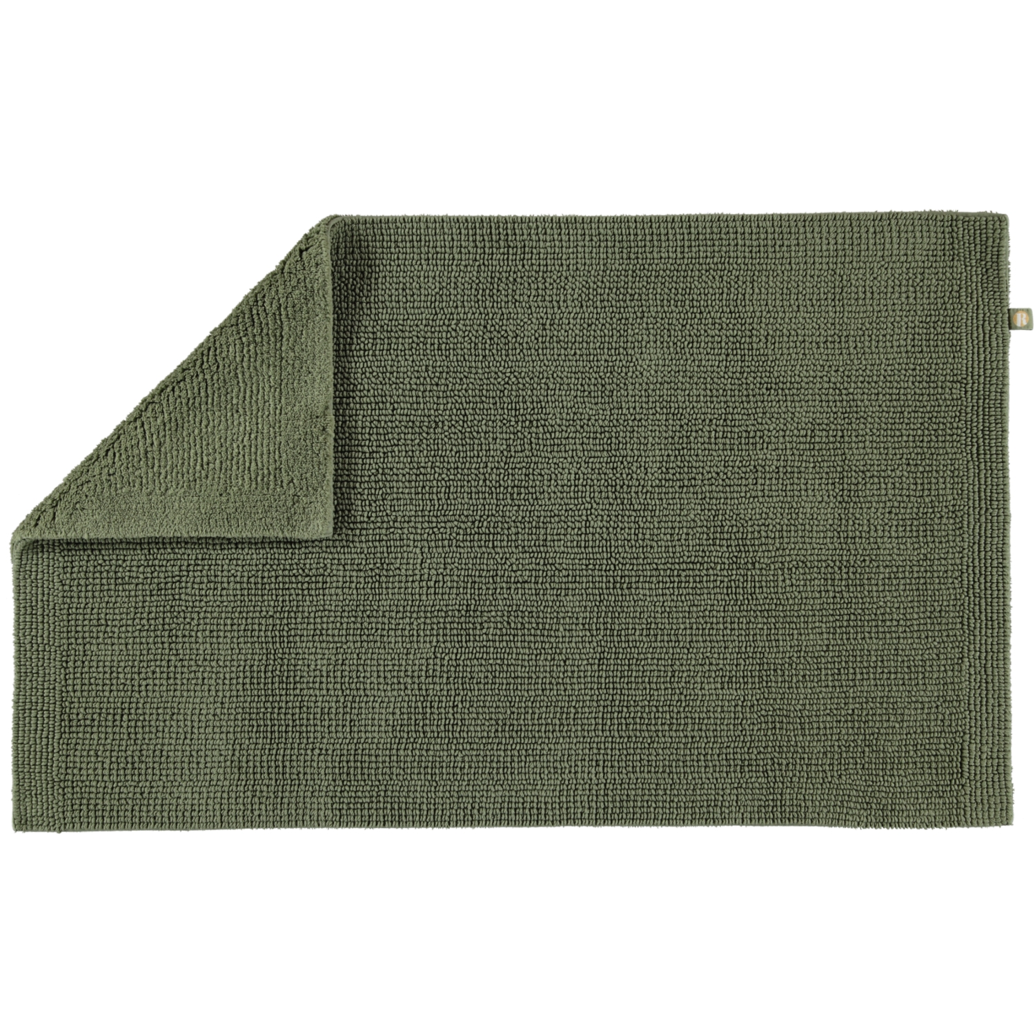 Rhomtuft - Badteppich Pur - Farbe: olive - 404 - 60x100 cm