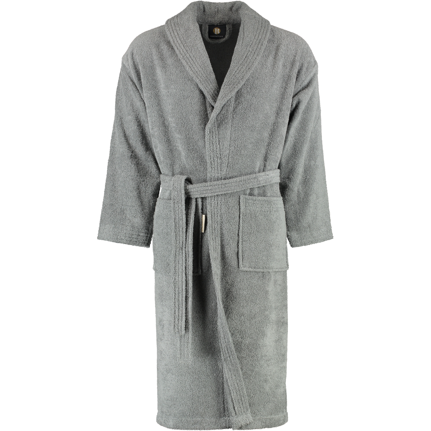 Rhomtuft RHOMTUFT Bademäntel unisex Schalkragen Sir & Lady kiesel - 85