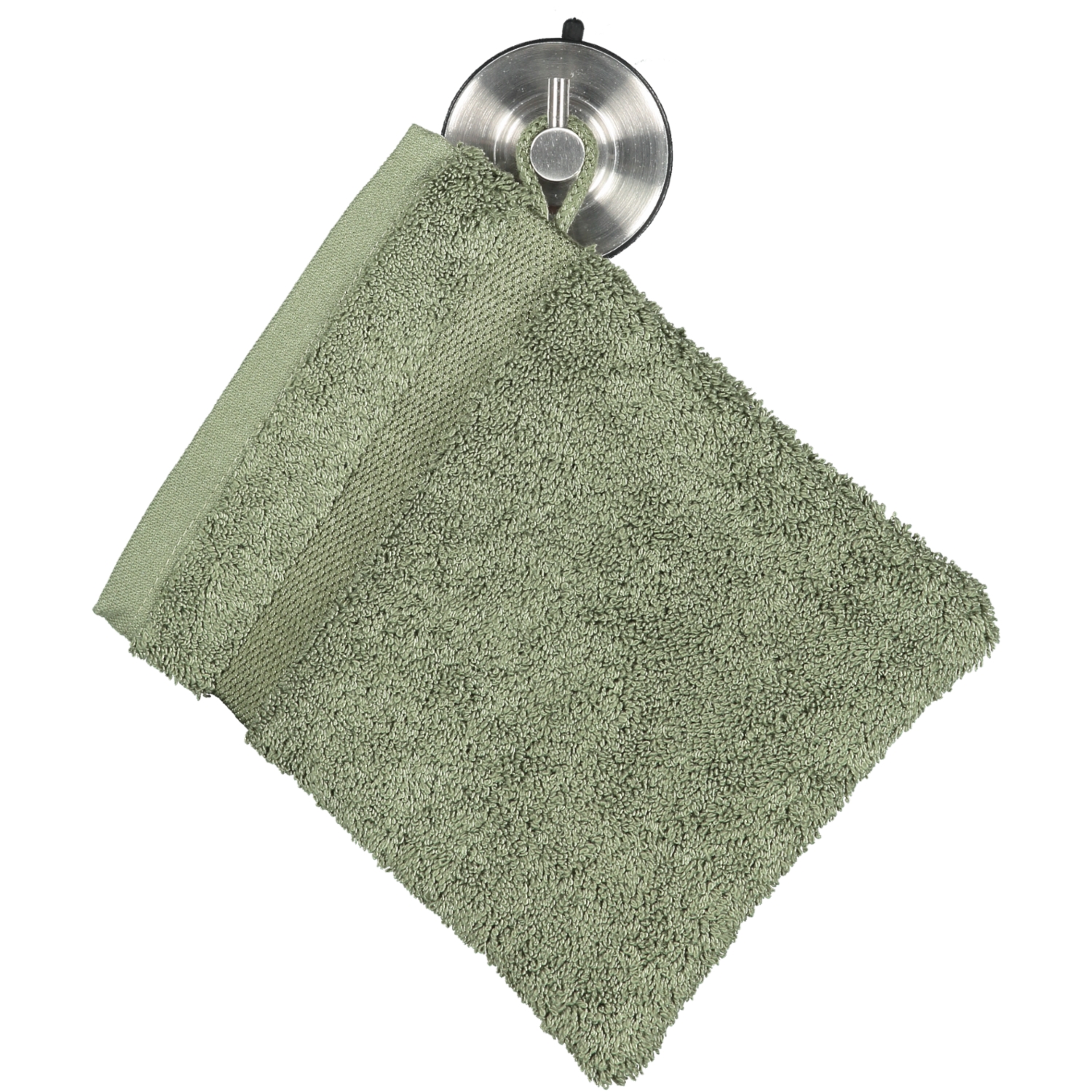 Rhomtuft - Handtücher Princess - Farbe: olive - 404 - Waschhandschuh 16x22 cm