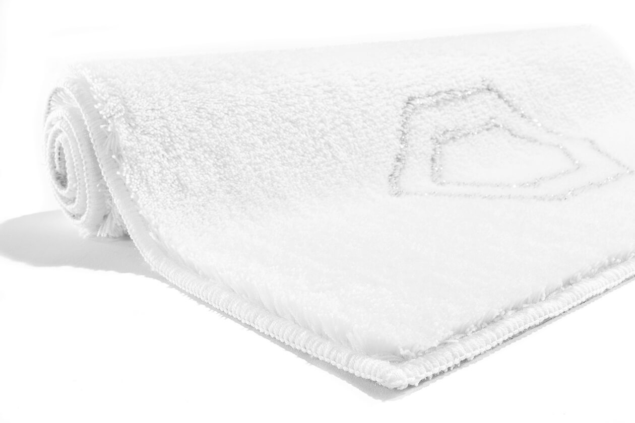Rhomtuft RHOMY - Badteppich Elegance 259 - Farbe: weiß/silberlurex - 151 60x90 cm Detailbild 1 Rhomtuft RHOMY - Badteppich Elegance 259 - Farbe: weiß/silberlurex - 151 60x90 cm Detailbild 1