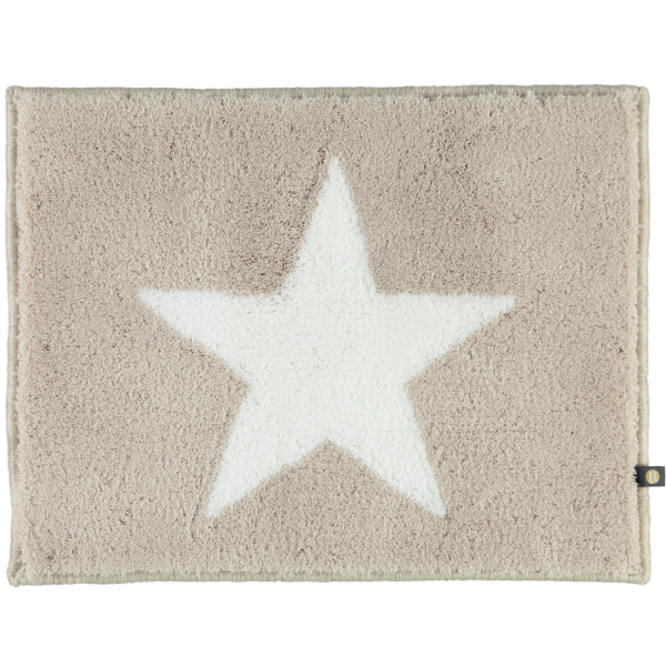 Rhomtuft - Badteppich STAR 216 - Farbe: stone/weiß - 1335 50x65 cm